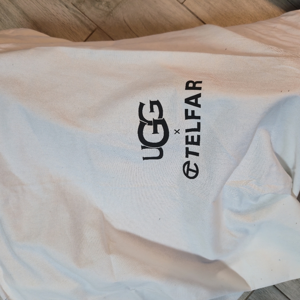 UGG x Telfar Large Denim Shearling Logo Bag Limited Edition - Picture 13 of 16